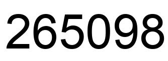 Número 265098 imagen negro