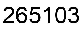 Número 265103 imagen negro