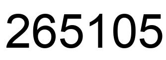 Número 265105 imagen negro