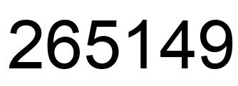 Número 265149 imagen negro