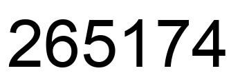 Número 265174 imagen negro