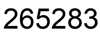 Número 265283 imagen negro