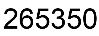 Número 265350 imagen negro
