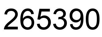 Número 265390 imagen negro