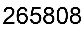 Número 265808 imagen negro