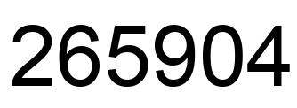 Number 265904 black image