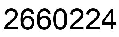 Número 2660224 imagen negro