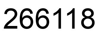 Number 266118 black image