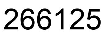 Number 266125 black image