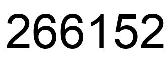 Number 266152 black image
