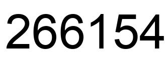 Number 266154 black image