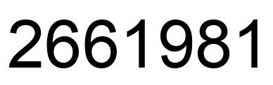 Number 2661981 black image