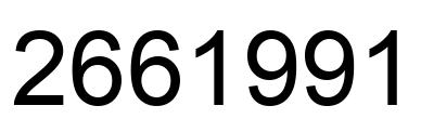 Number 2661991 black image