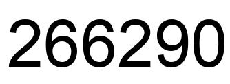 Número 266290 imagen negro