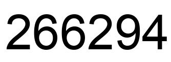 Número 266294 imagen negro