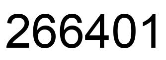 Número 266401 imagen negro