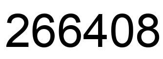 Número 266408 imagen negro