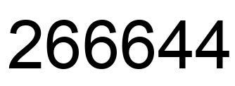 Number 266644 black image