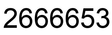 Number 2666653 black image