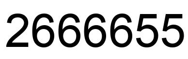 Number 2666655 black image