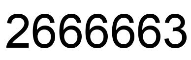 Número 2666663 imagen negro