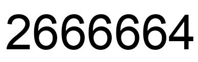 Número 2666664 imagen negro