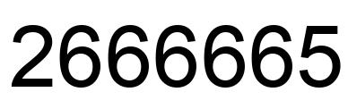 Número 2666665 imagen negro