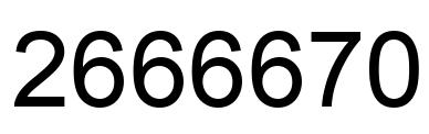Número 2666670 imagen negro