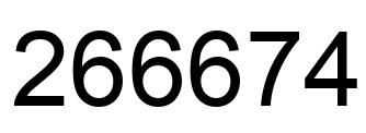 Number 266674 black image
