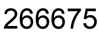 Number 266675 black image