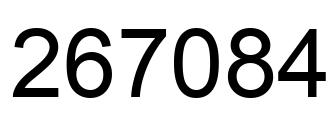 Number 267084 black image