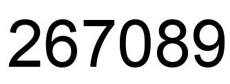 Number 267089 black image