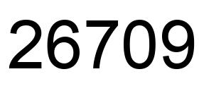 Number 26709 black image