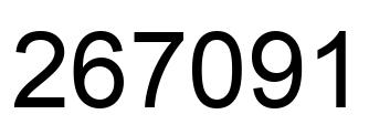 Number 267091 black image