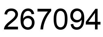 Number 267094 black image