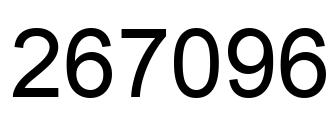 Number 267096 black image