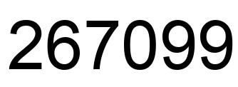 Number 267099 black image