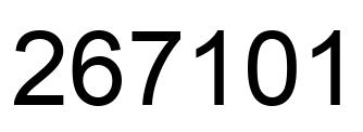 Number 267101 black image