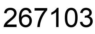 Number 267103 black image