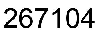 Number 267104 black image