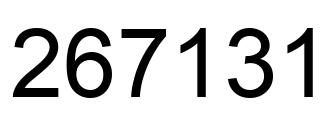Number 267131 black image