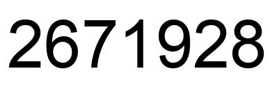 Number 2671928 black image