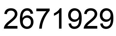 Number 2671929 black image