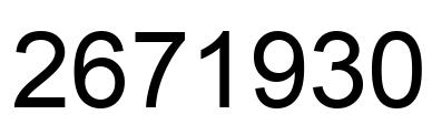 Number 2671930 black image