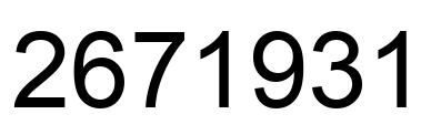 Number 2671931 black image