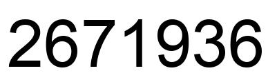 Number 2671936 black image