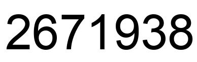 Número 2671938 imagen negro