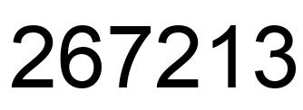 Number 267213 black image