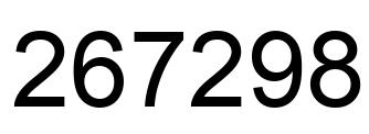Number 267298 black image