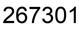 Number 267301 black image